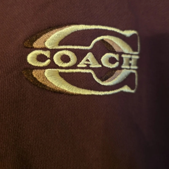 Coach Tops - Coach 1/4 zip pullover collared Womens/mens Maroon sweatshirt FIRM PRICE
